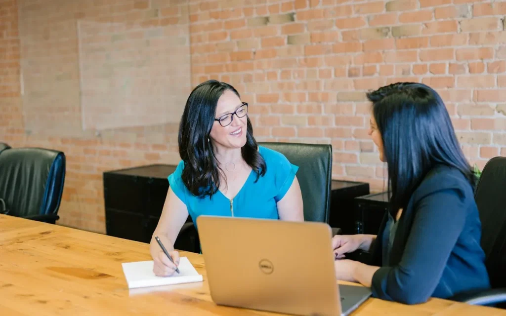 Candidate answering common job interview questions