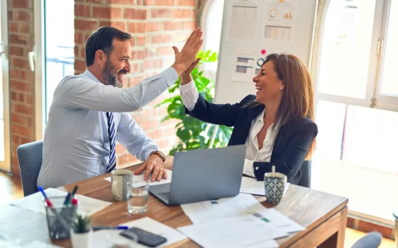 Recruitment consultant helping connect a candidate with an employer